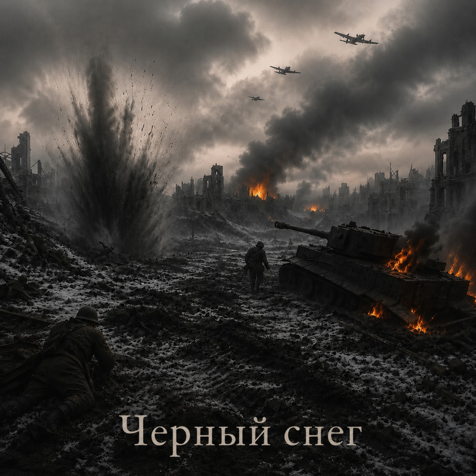 Чёрный снег · иллюстрация из архива